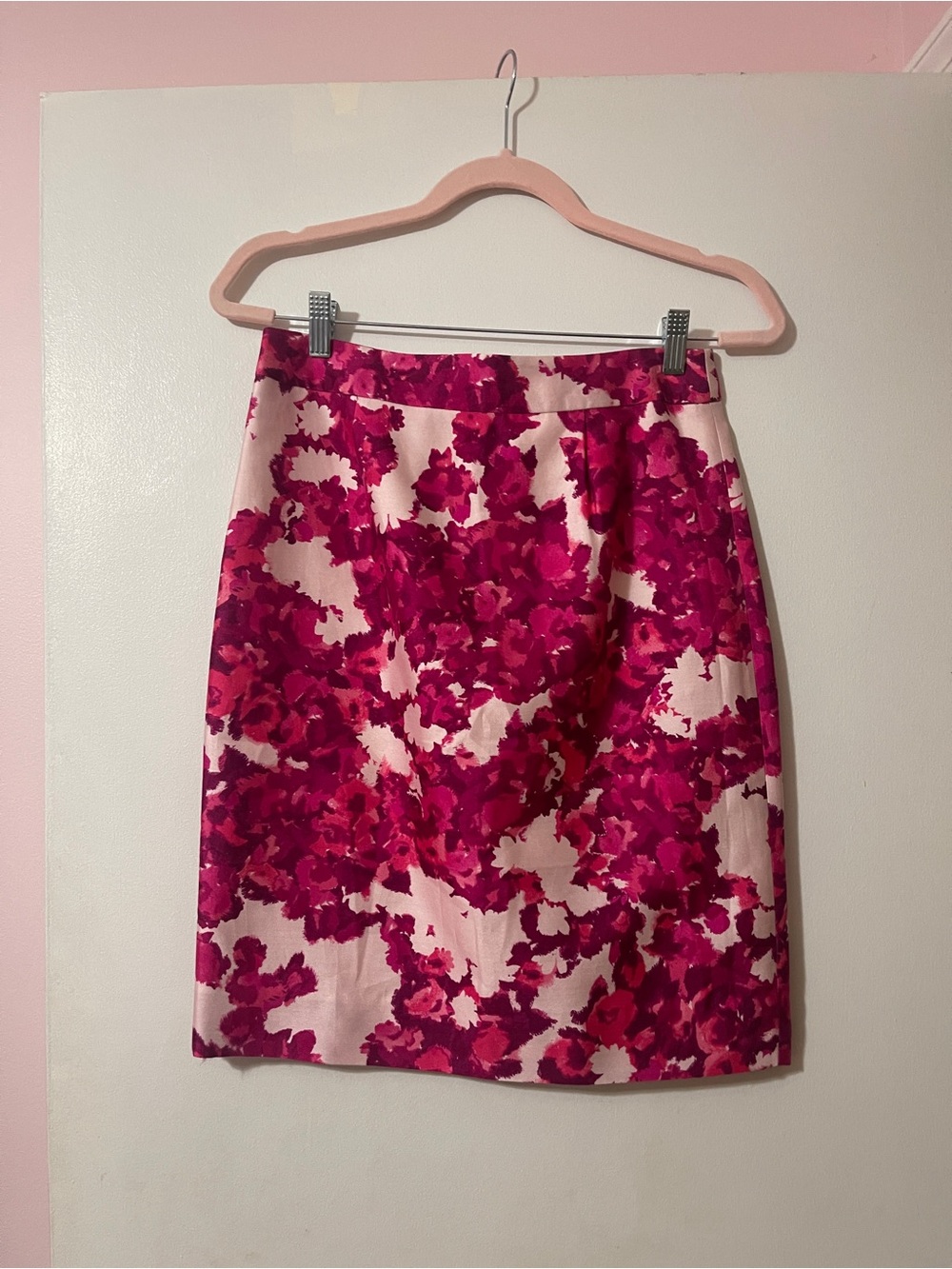 kate spade Pink Floral Print Pencil Skirt